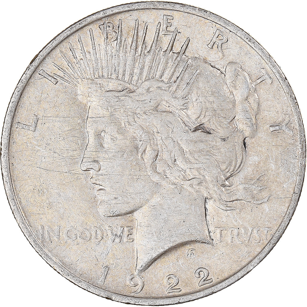 Coin, United States, Peace Dollar, Dollar, 1922, U.S. Mint, Philadelphia