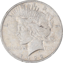 Coin, United States, Peace Dollar, Dollar, 1922, U.S. Mint, Philadelphia