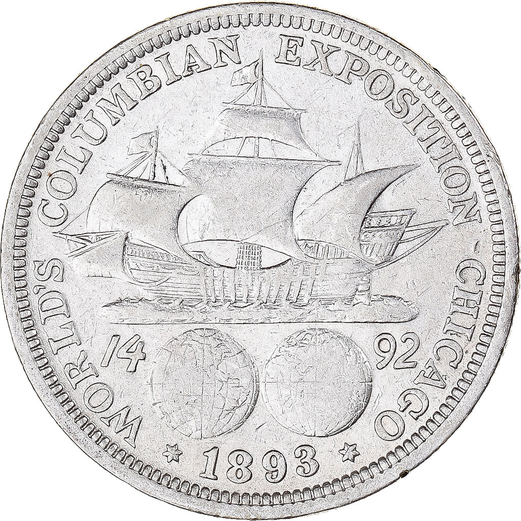 Coin, United States, Half Dollar, 1893, U.S. Mint, Philadelphia, EF(40-45)