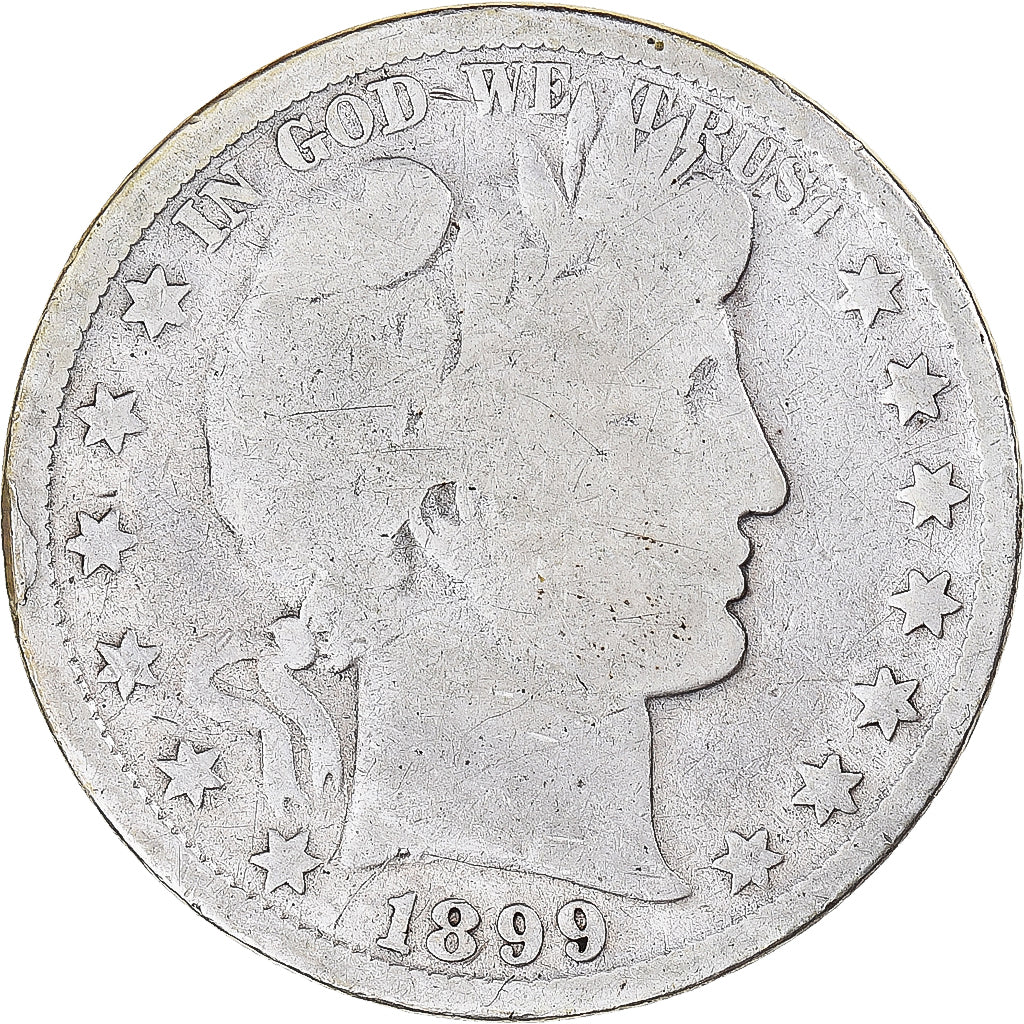 Coin, United States, Barber Half Dollar, Half Dollar, 1899, U.S. Mint