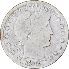 Coin, United States, Barber Half Dollar, Half Dollar, 1899, U.S. Mint