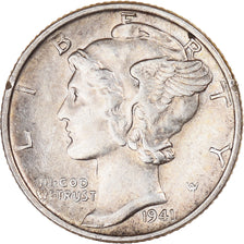 Coin, United States, Mercury Dime, Dime, 1941, U.S. Mint, Philadelphia