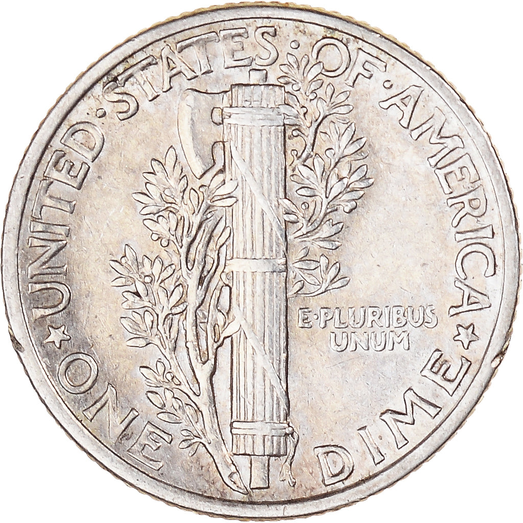 Coin, United States, Mercury Dime, Dime, 1941, U.S. Mint, Philadelphia
