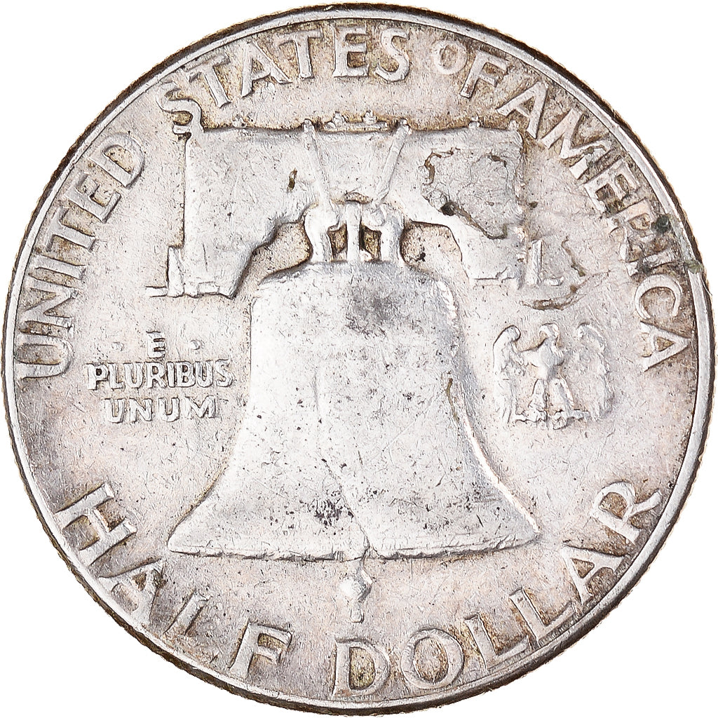 Coin, United States, Franklin Half Dollar, Half Dollar, 1958, U.S. Mint