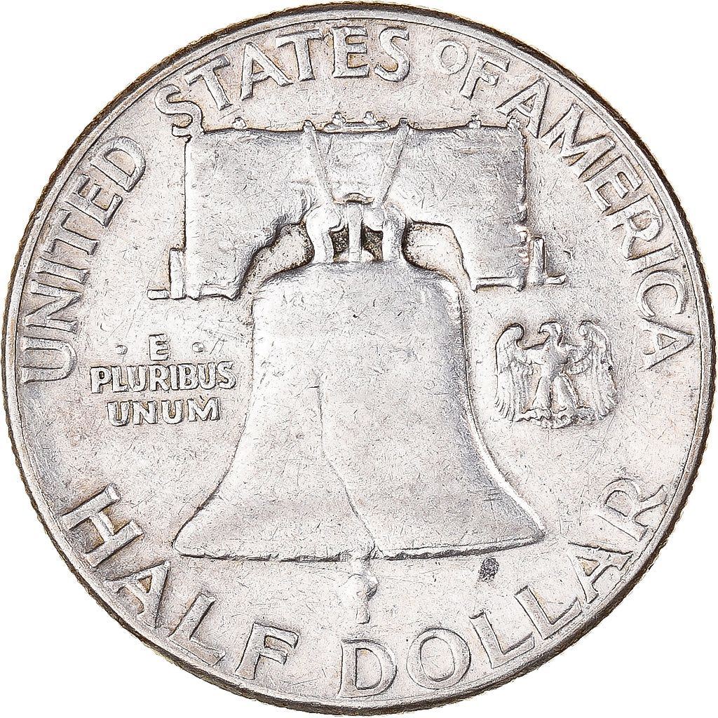 Coin, United States, Franklin Half Dollar, Half Dollar, 1958, U.S. Mint