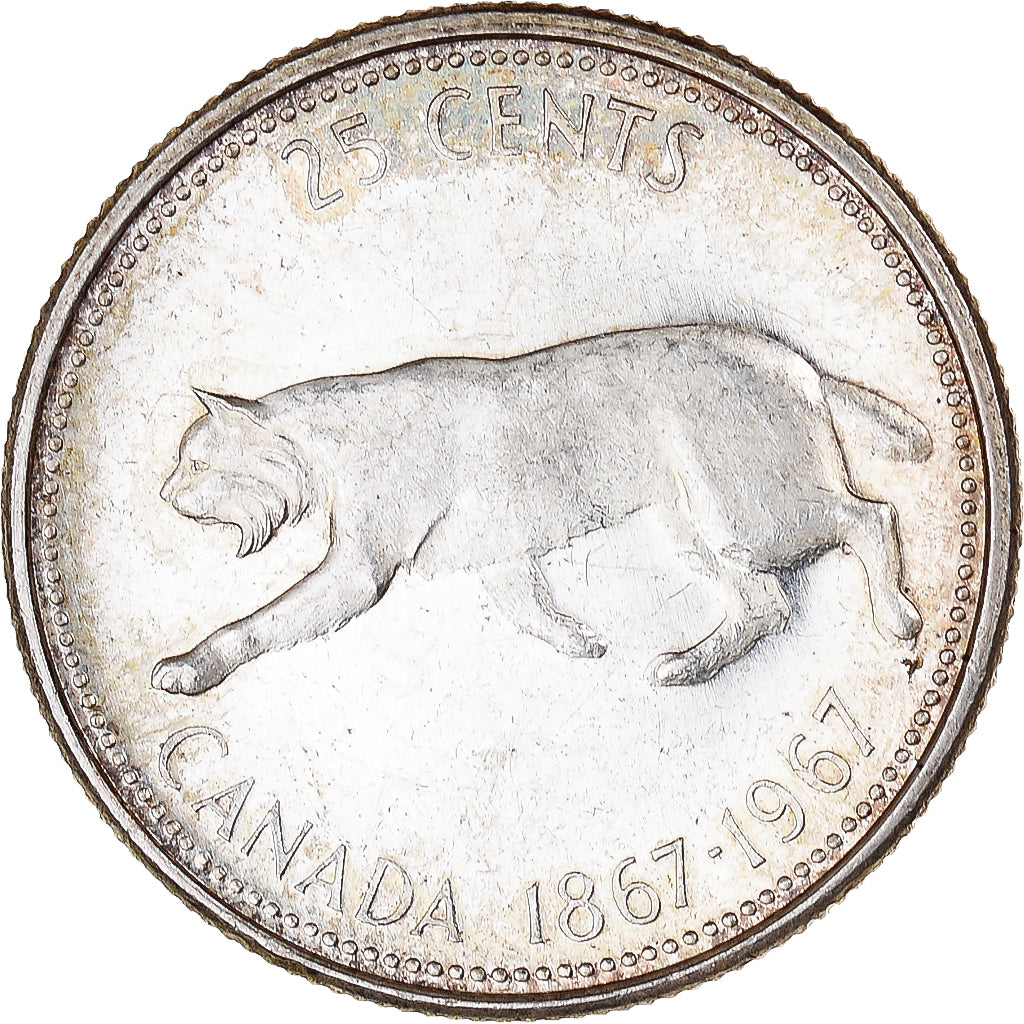 Coin, Canada, Elizabeth II, 25 Cents, 1967, Royal Canadian Mint, Ottawa
