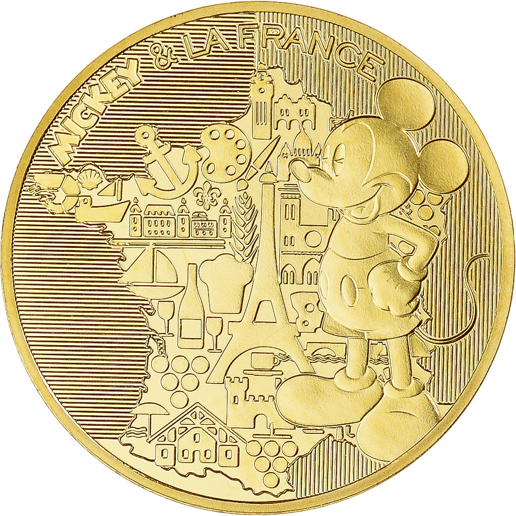 Francja, Monnaie de Paris, 200 Euro, Mickey & la France, 2018, Paris, BU
