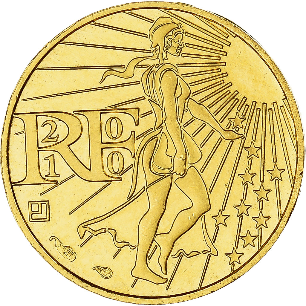 France, Monnaie de Paris, 100 Euro, 2010, Paris, FDC.BU, MS(65-70), Gold
