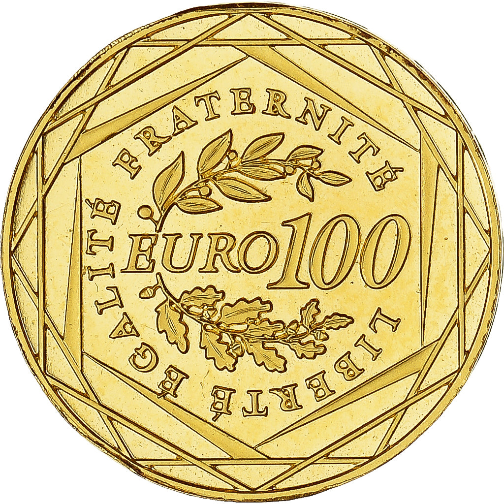 France, Monnaie de Paris, 100 Euro, 2010, Paris, FDC.BU, MS(65-70), Gold