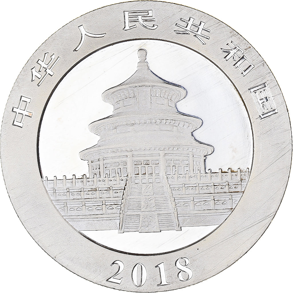 Monnaie, Chine, 10 Yüan, 2018, Panda.BE, FDC, Argent