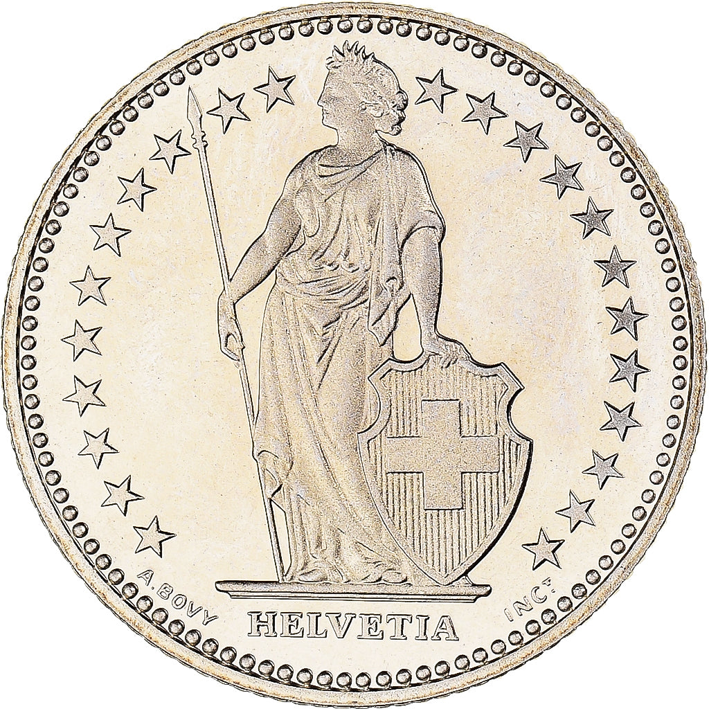 Coin, Switzerland, Franc, 1990, Bern, MS(63), Copper-nickel, KM:24a.3