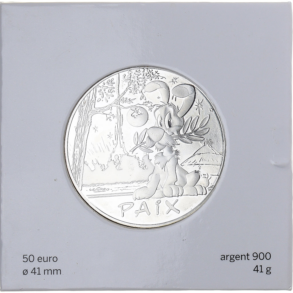 France, 50 Euro, Astérix, Paix, 2015, Paris, FDC, MS(65-70), Silver