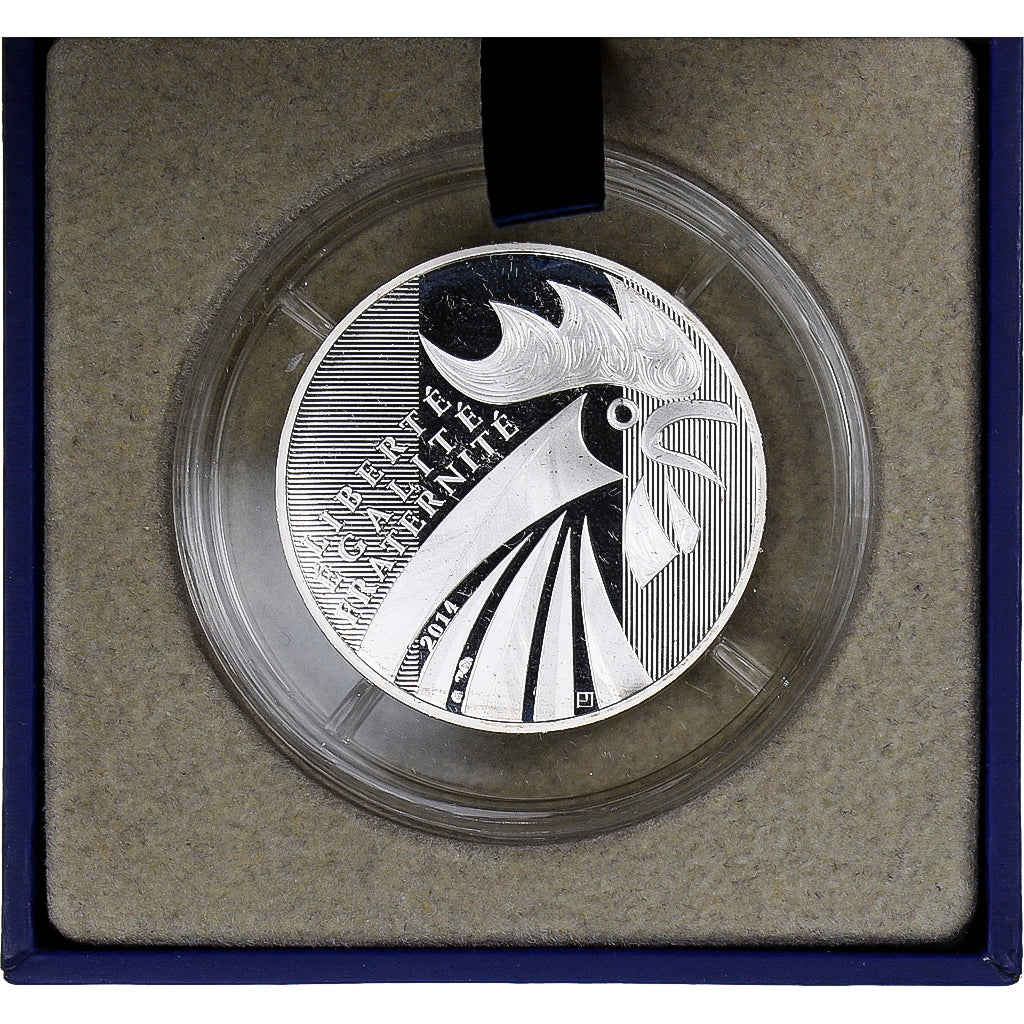 France, 10 Euro, Coq, 2014, Monnaie de Paris, BE, MS(65-70), Silver