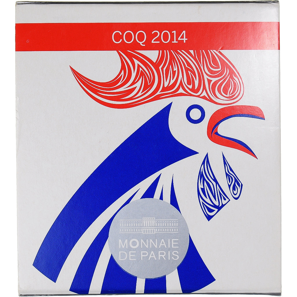 France, 10 Euro, Coq, 2014, Monnaie de Paris, BE, MS(65-70), Silver