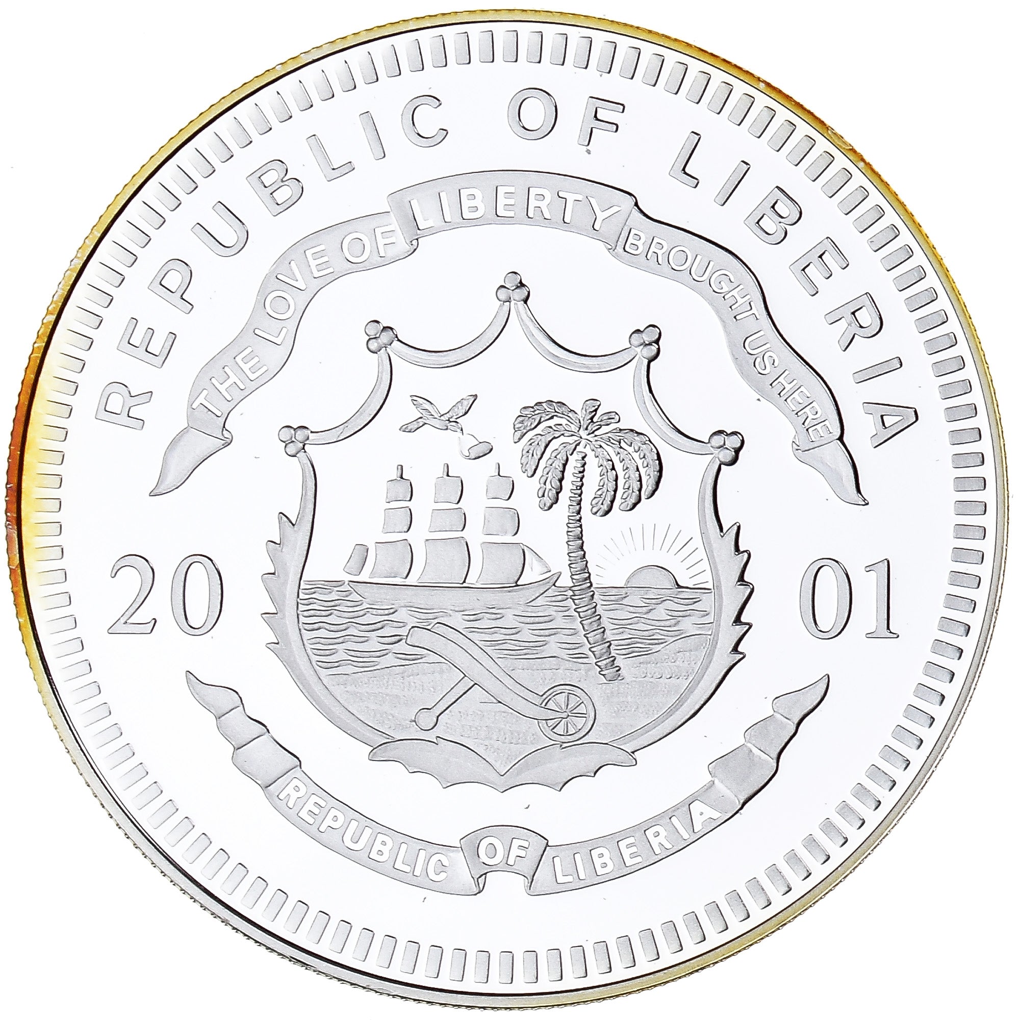 Monnaie, Libéria, 20 Dollars, 2001, Germany.BE, FDC, Argent