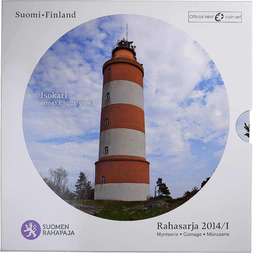 Finland, Set, 2014, PHARE DE ISOKARI.BU.Set euros, MS(65-70)