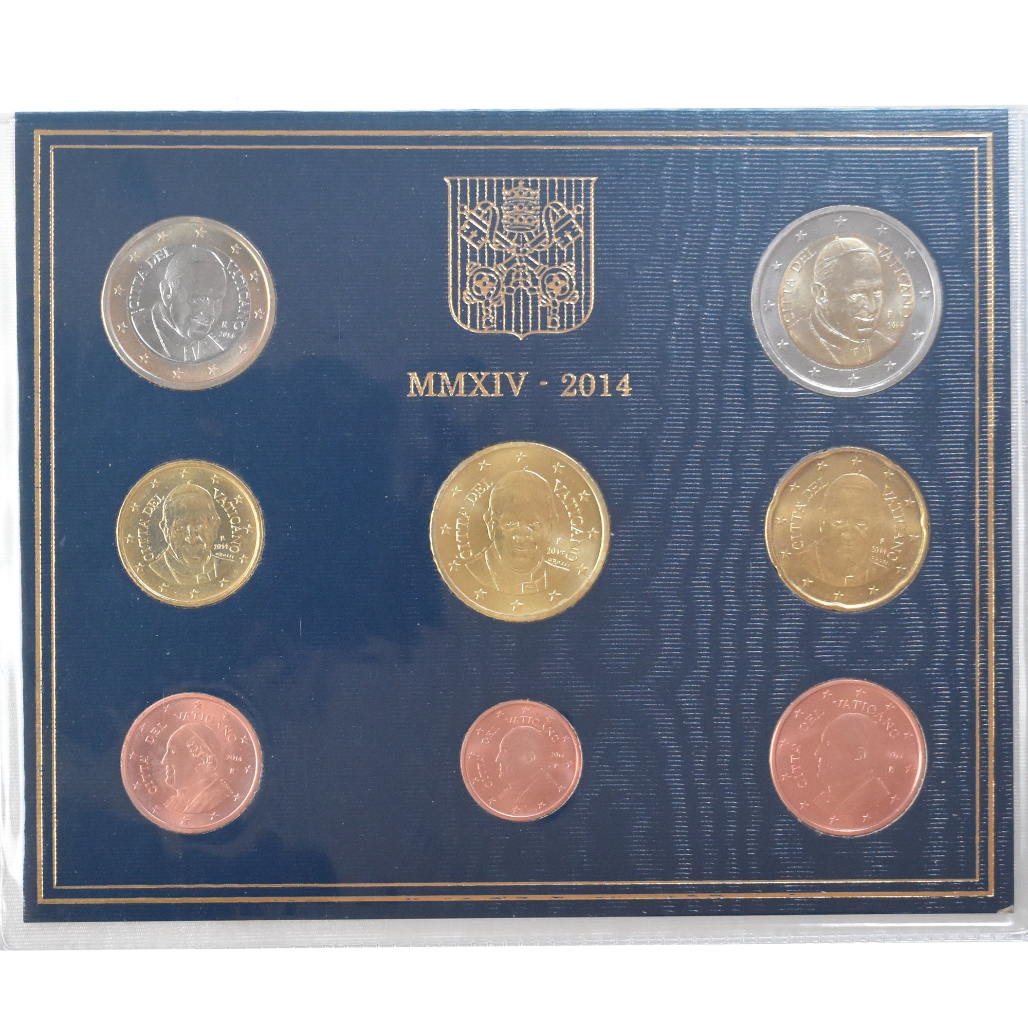 Vatican, 1 Cent to 2 Euro, 2014, BU, MS(65-70)