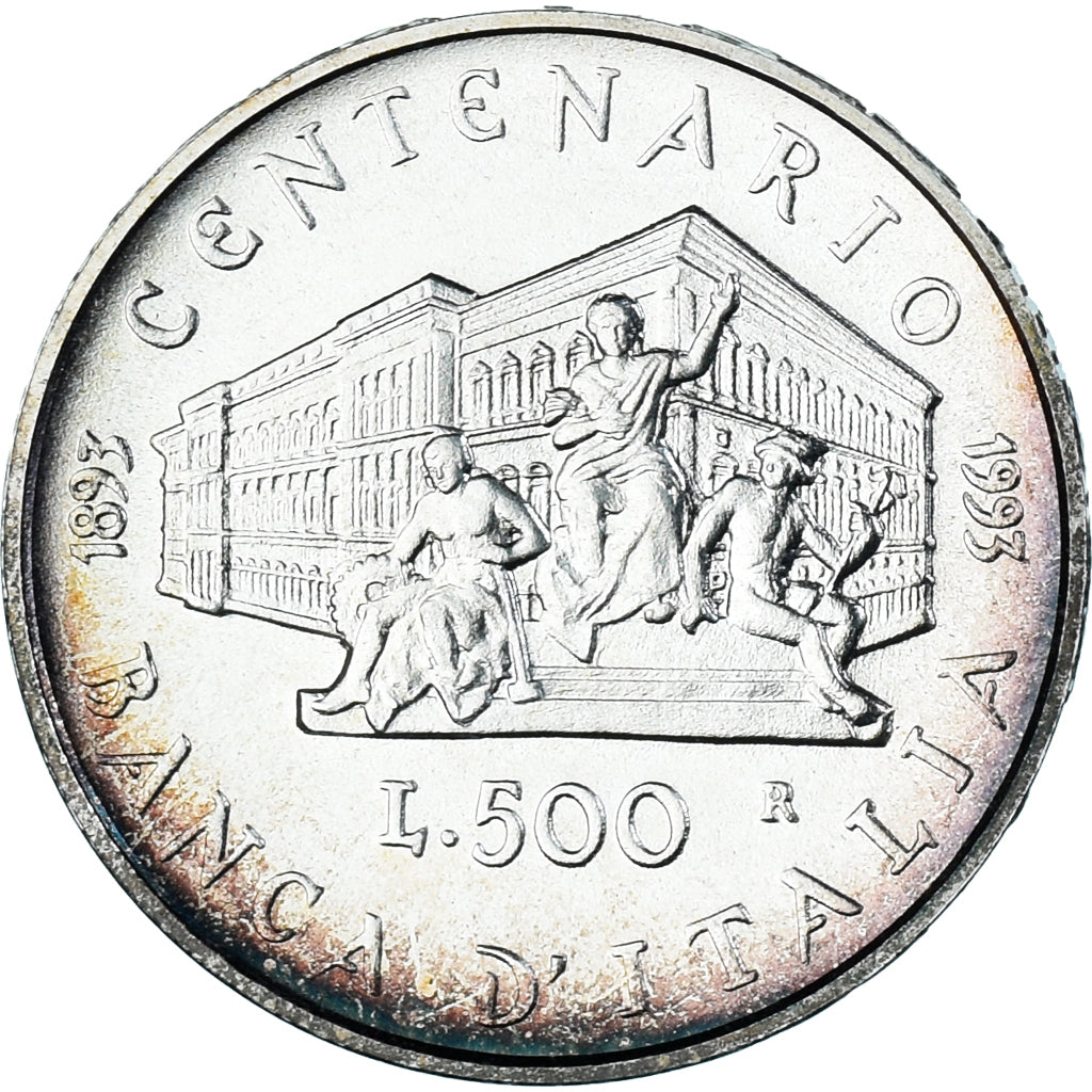 Coin, Italy, 500 Lire, 1993, Rome, MS(63), Silver, KM:173