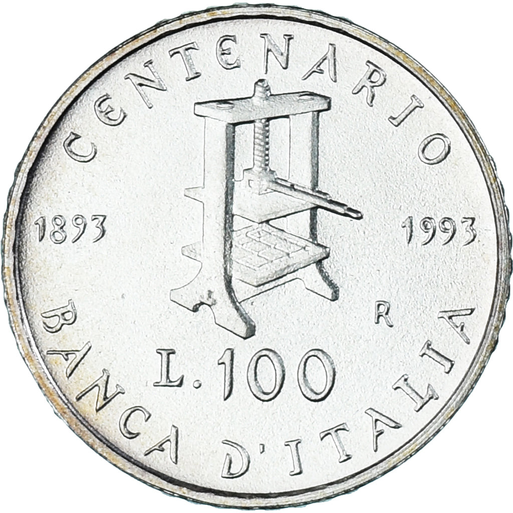 Coin, Italy, 100 Lire, 1993, Rome, MS(63), Silver, KM:171