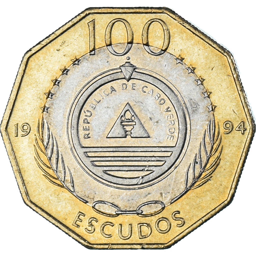 Coin, Cape Verde, 100 Escudos, 1994, AU(50-53), Bi-Metallic, KM:40