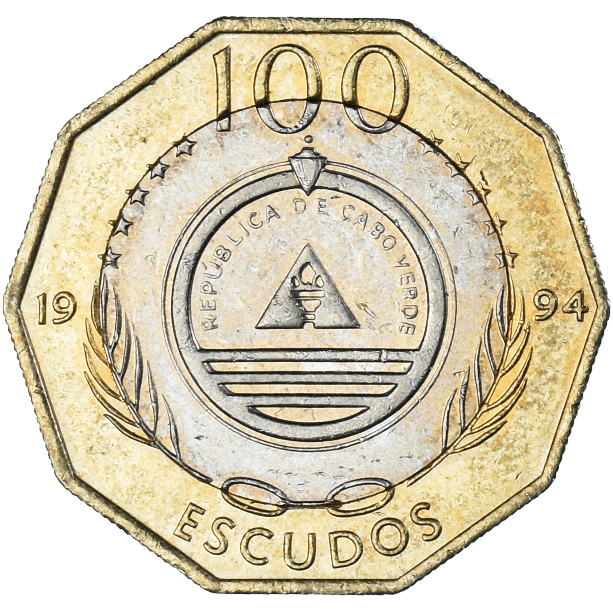 Coin, Cape Verde, 100 Escudos, 1994, EF(40-45), Bi-Metallic, KM:39