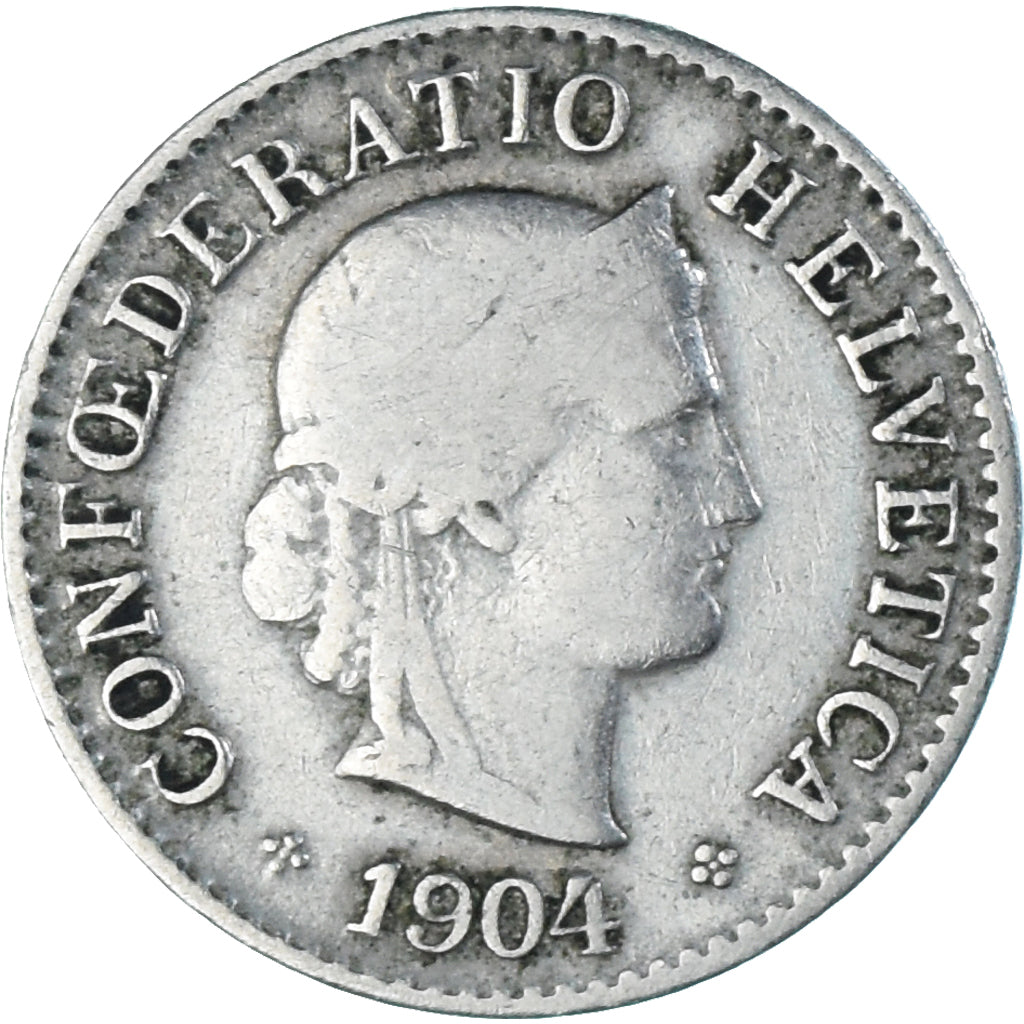 Coin, Switzerland, 5 Rappen, 1904, Bern, EF(40-45), Copper-nickel, KM:26