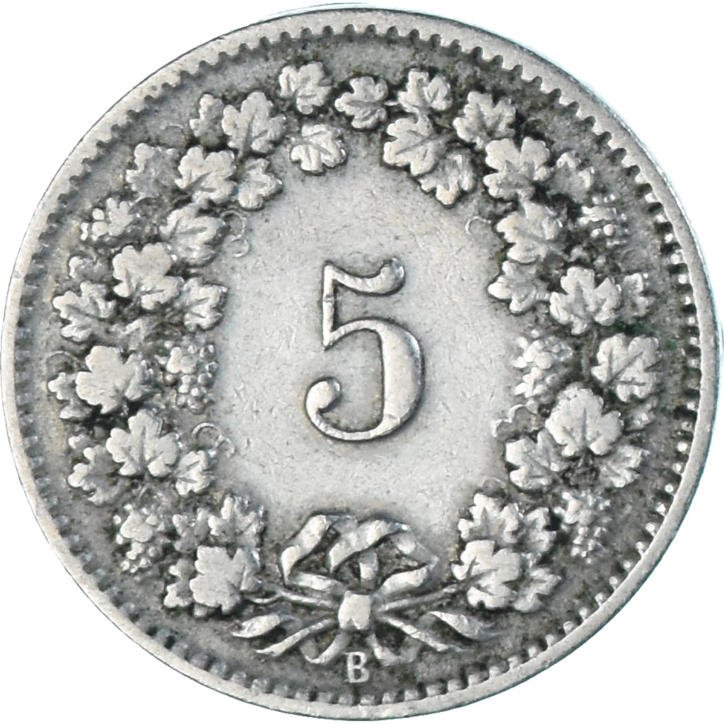 Coin, Switzerland, 5 Rappen, 1904, Bern, EF(40-45), Copper-nickel, KM:26