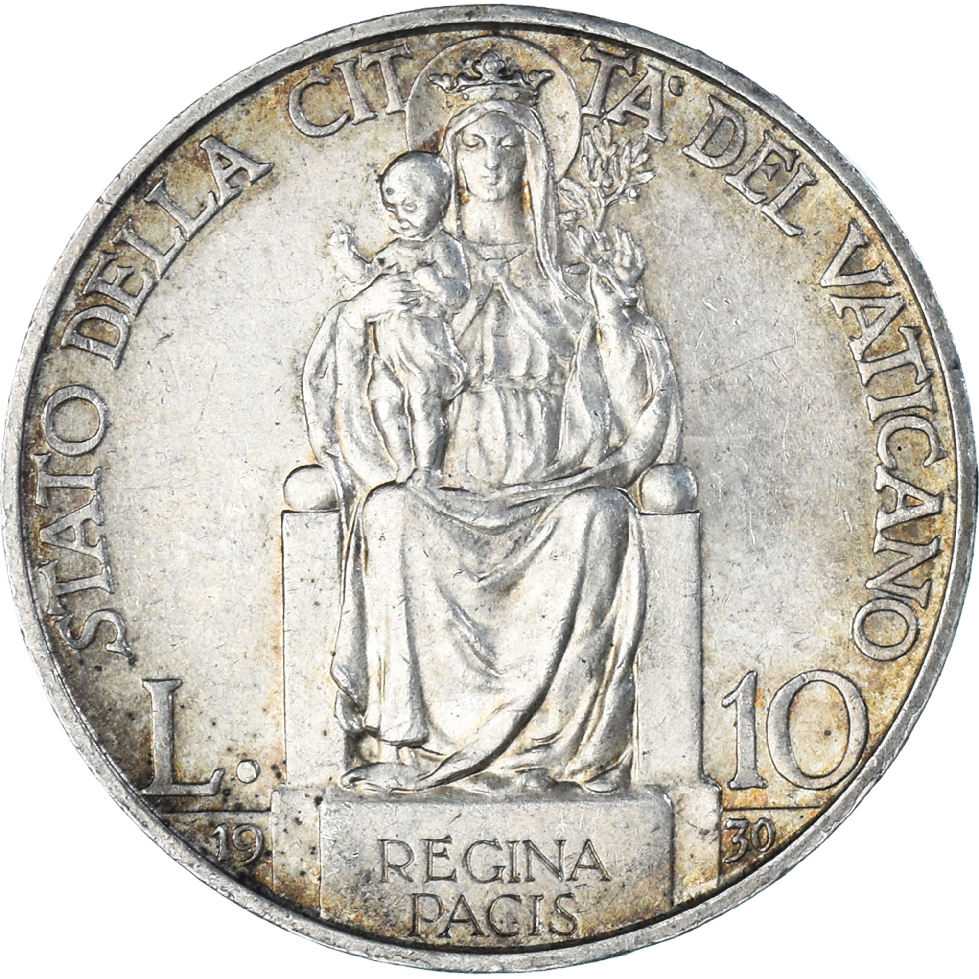 Monnaie, Cité du Vatican, Pius XI, 10 Lire, 1930, Roma, SUP, Argent, KM:8