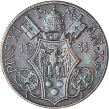 Moeda, CIDADE DO VATICANO, Pius XI, 10 Centesimi, 1931, Roma, AU(55-58), Bronze