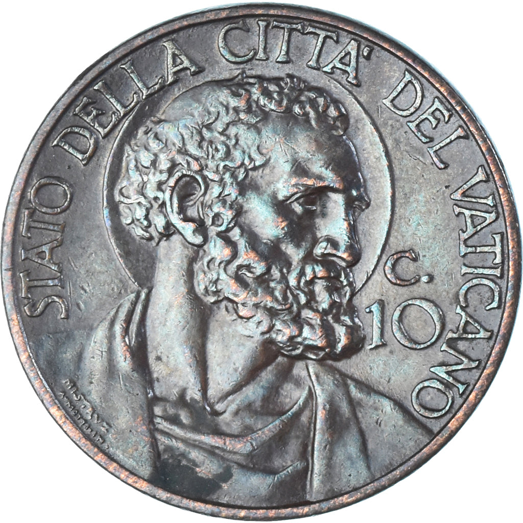 Monnaie, Cité du Vatican, Pius XI, 10 Centesimi, 1931, Roma, SUP, Bronze, KM:2