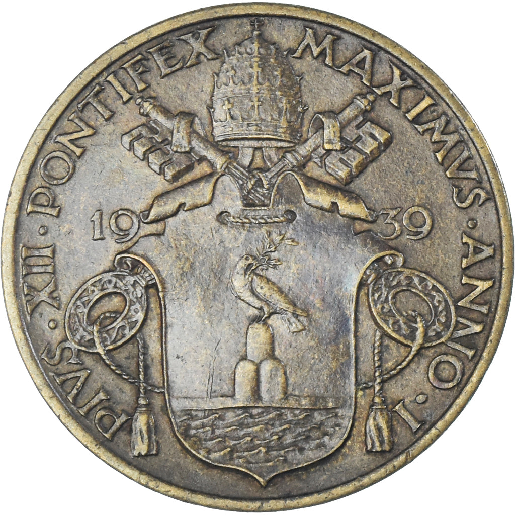 Monnaie, Cité du Vatican, Pius XII, 10 Centesimi, 1939, SPL, Bronze-Aluminium