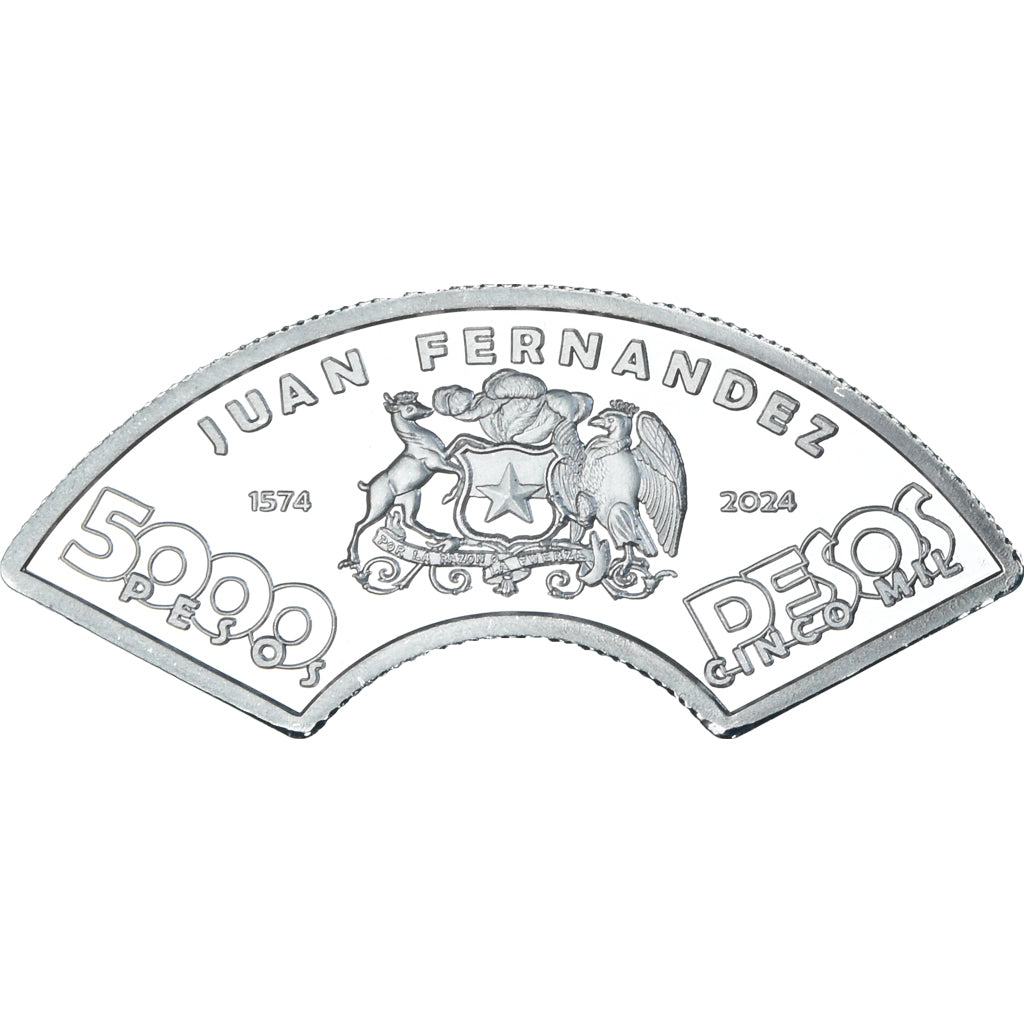 Coin, Chile, 5000 Pesos, 2022, Juan Fernández islands.BE, MS(65-70), Silver