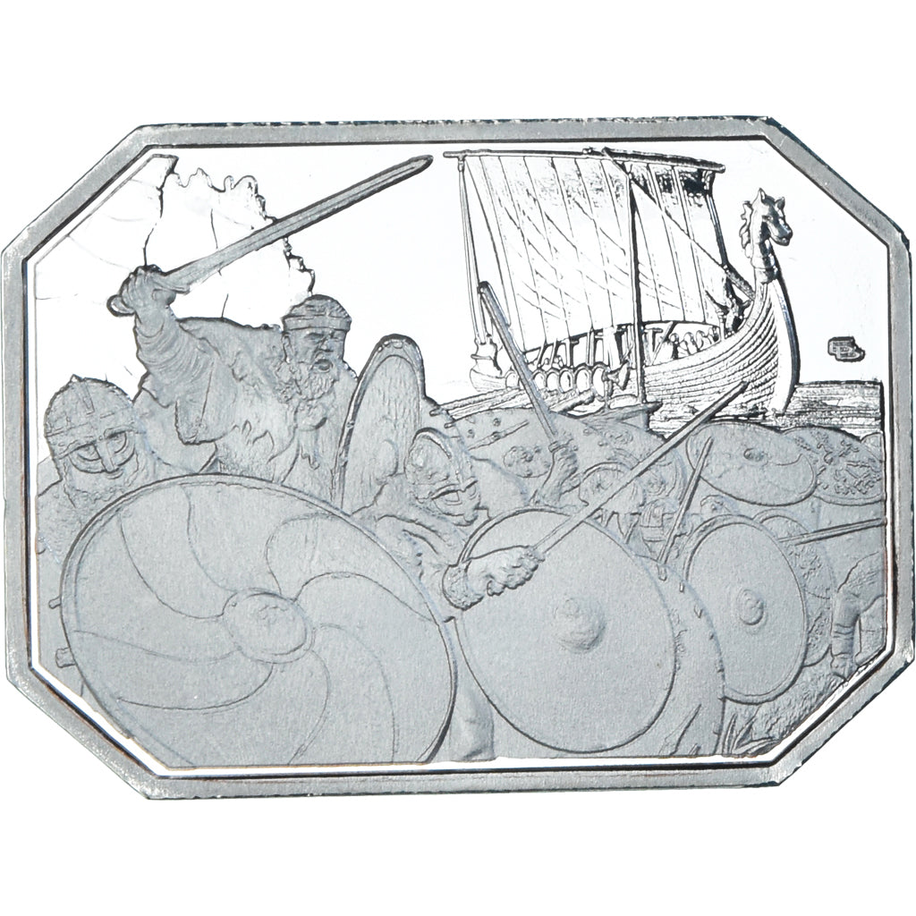 Münze, Norwegen, 50 Kroner, 2022, Hafrsfjord.BE, STGL, Silver plated
