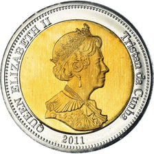 Coin, Tristan Da Cunha, 25 Pence, 2011, 4th portrait; Nightingale Island.