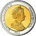 Coin, Tristan Da Cunha, 25 Pence, 2011, 4th portrait; Nightingale Island.