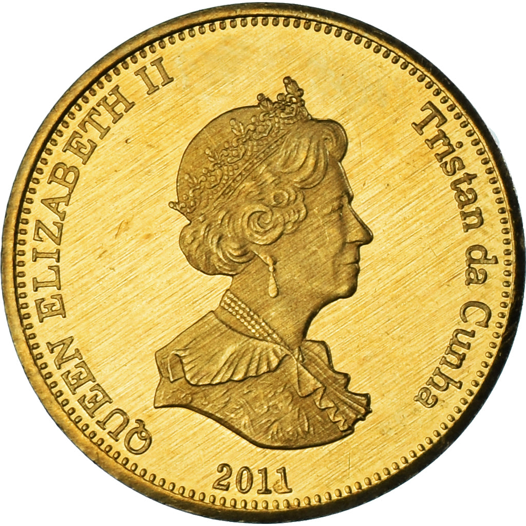 Coin, Tristan Da Cunha, 20 Pence, 2011, 4th portrait; Nightingale Island