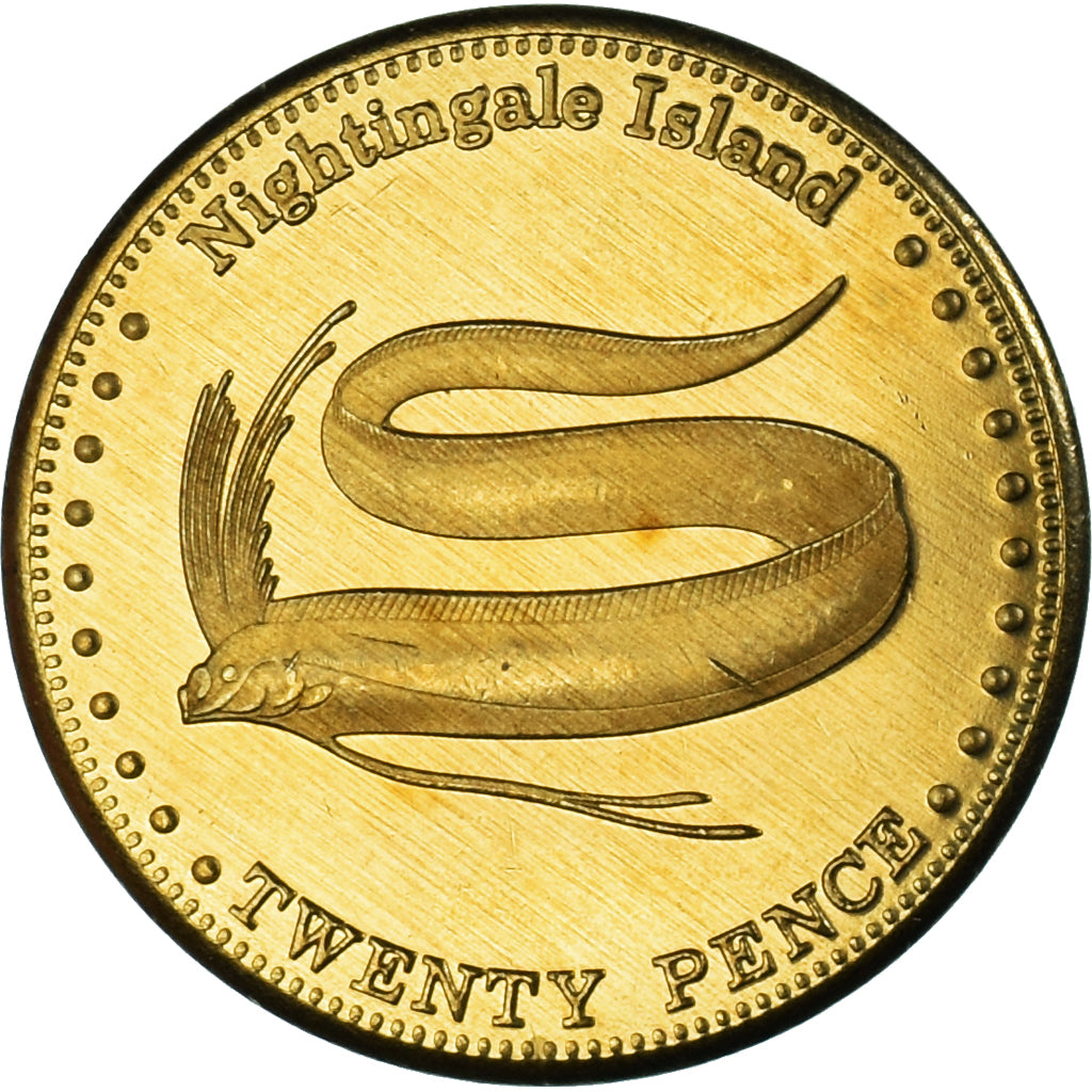 Coin, Tristan Da Cunha, 20 Pence, 2011, 4th portrait; Nightingale Island