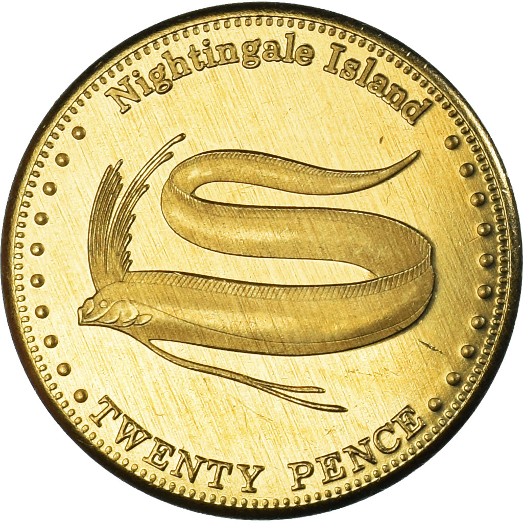 Coin, Tristan Da Cunha, 20 Pence, 2011, 4th portrait; Nightingale Island