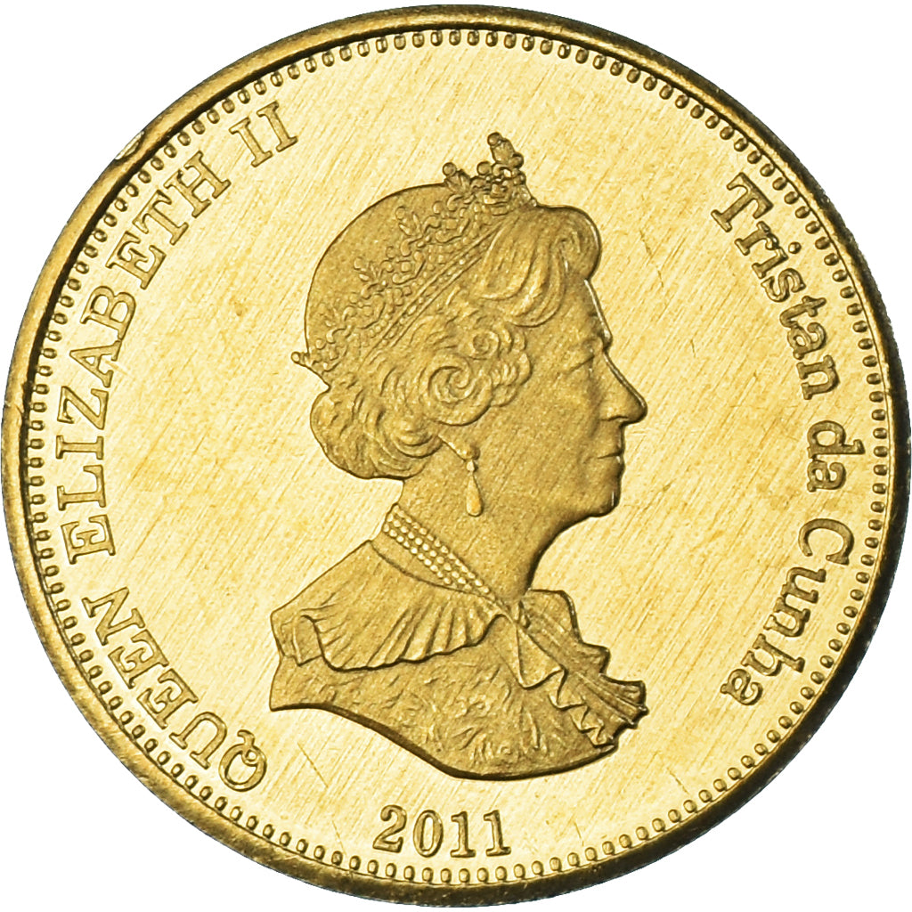 Coin, Tristan Da Cunha, 20 Pence, 2011, 4th portrait; Nightingale Island