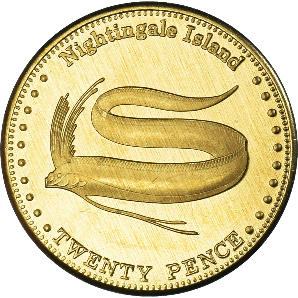 Coin, Tristan Da Cunha, 20 Pence, 2011, 4th portrait; Nightingale Island