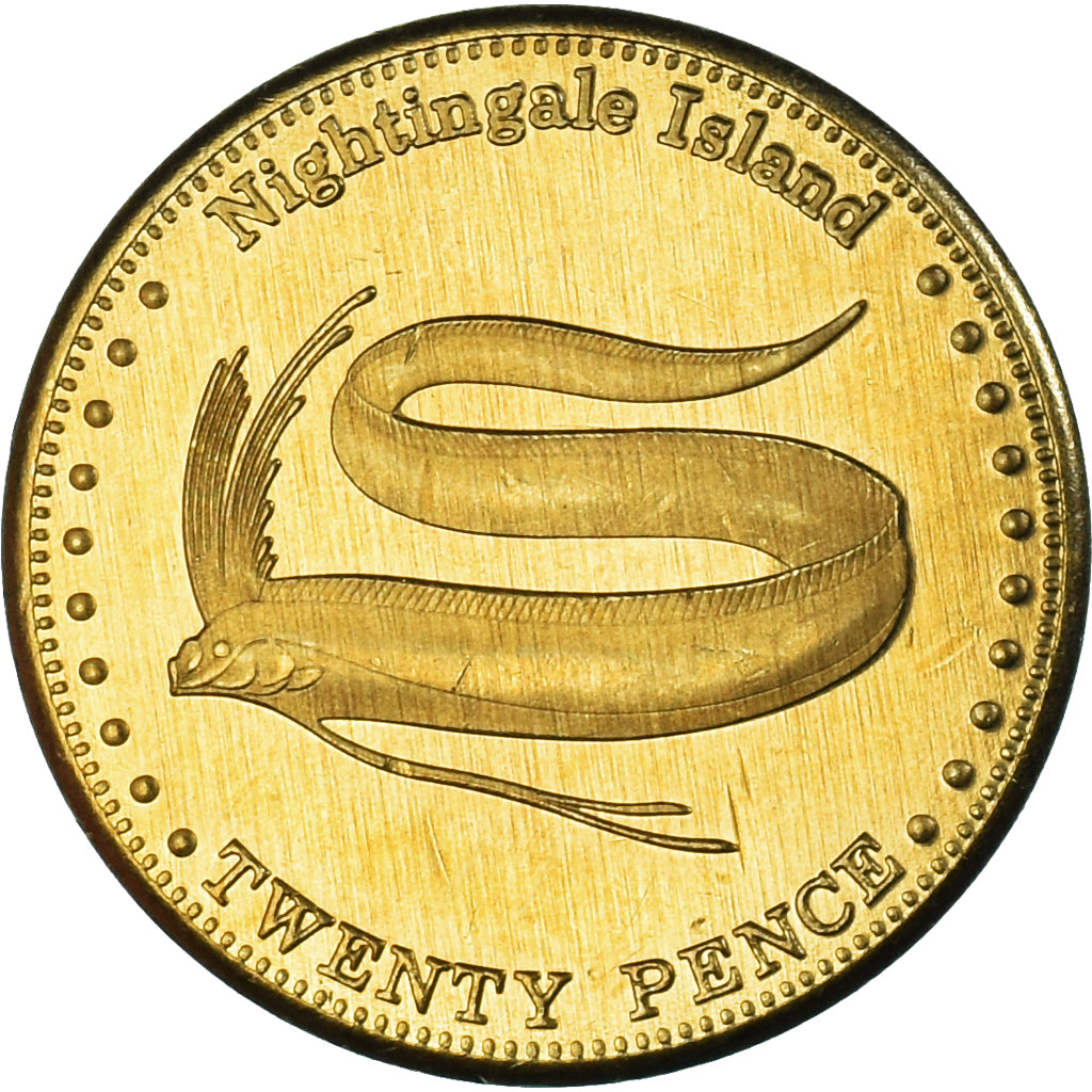 Coin, Tristan Da Cunha, 20 Pence, 2011, 4th portrait; Nightingale Island