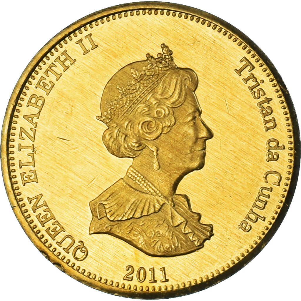 Coin, Tristan Da Cunha, 20 Pence, 2011, 4th portrait; Nightingale Island