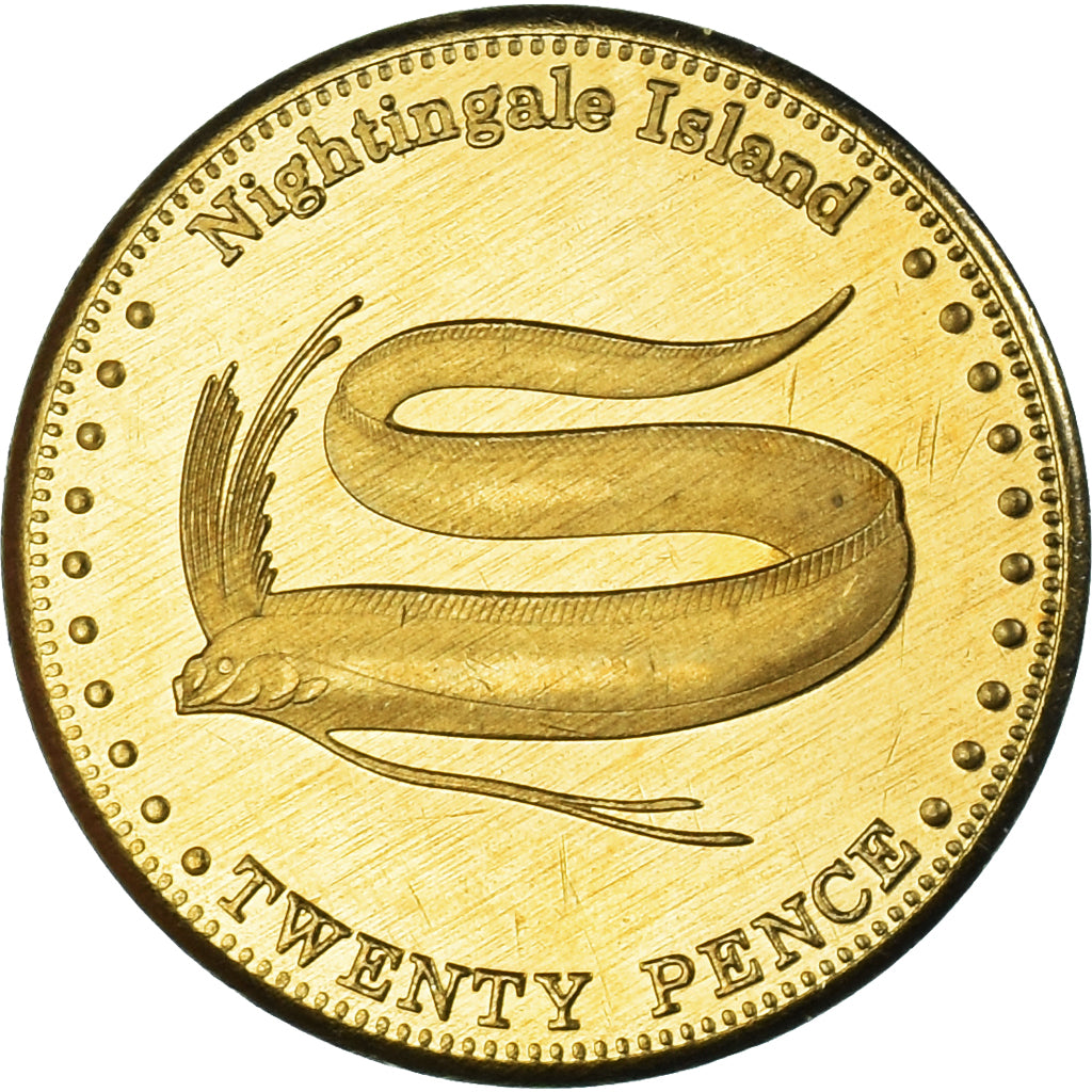 Coin, Tristan Da Cunha, 20 Pence, 2011, 4th portrait; Nightingale Island