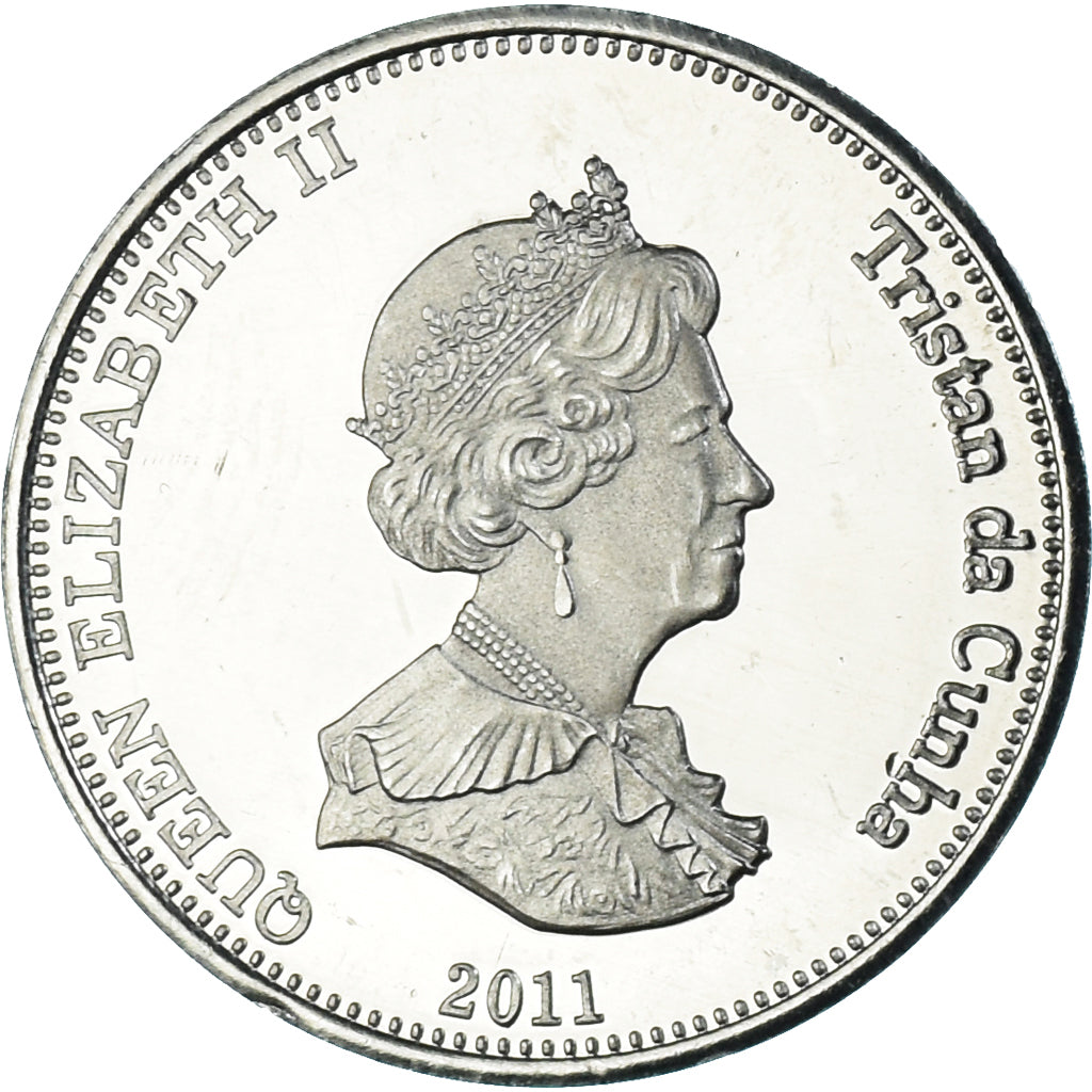 Coin, Tristan Da Cunha, 10 Pence, 2011, 4th portrait; Nightingale Island