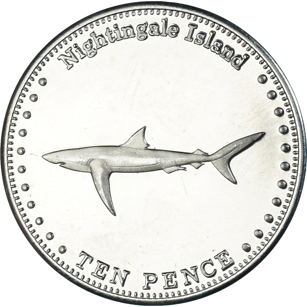 Coin, Tristan Da Cunha, 10 Pence, 2011, 4th portrait; Nightingale Island