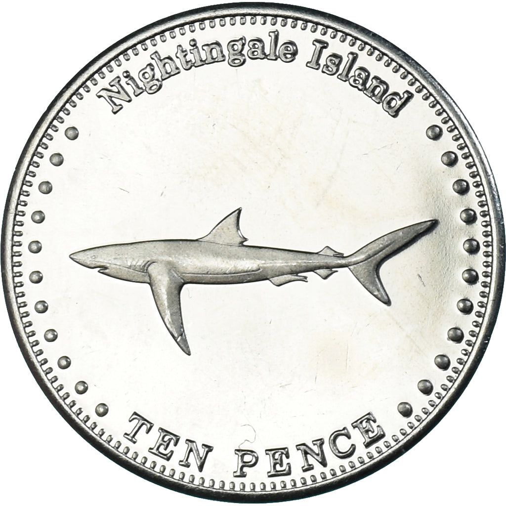 Münze, Tristan Da Cunha, 10 Pence, 2011, 4th portrait; Nightingale Island, UNZ