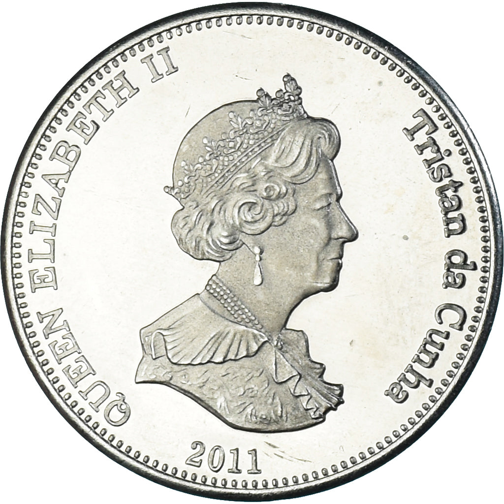 Coin, Tristan Da Cunha, 10 Pence, 2011, 4th portrait; Nightingale Island