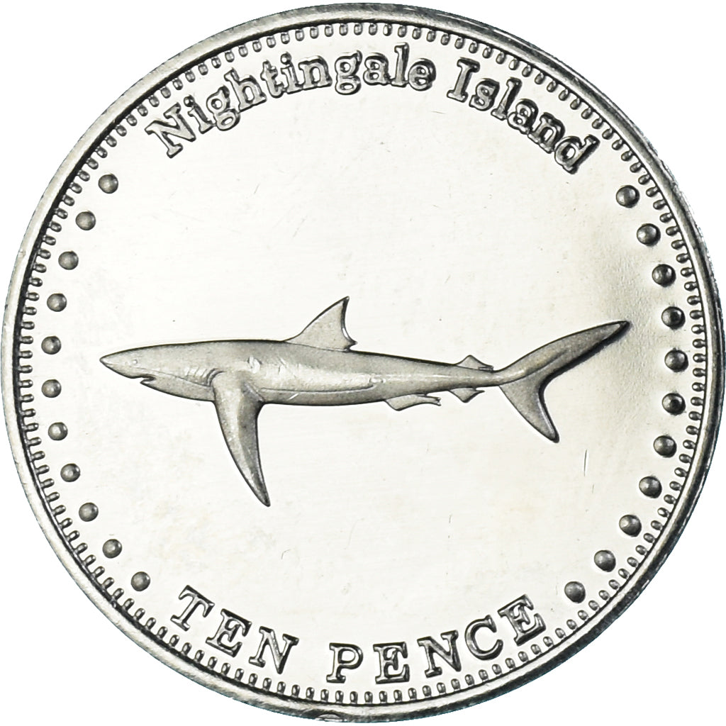 Coin, Tristan Da Cunha, 10 Pence, 2011, 4th portrait; Nightingale Island