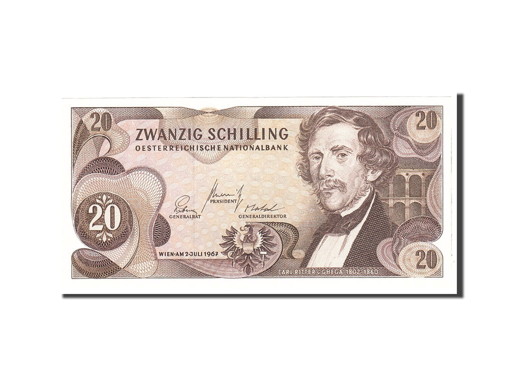 Austria, 20 Schilling, 1967, KM:142a, 1967-07-02, UNC(65-70)