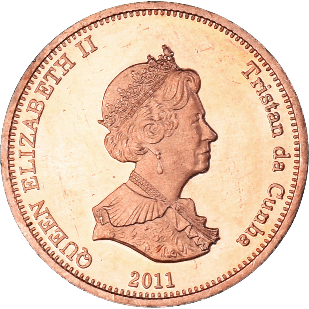 Coin, NIGHTINGALE ISLAND, Penny, 2011, Île de Nightingale, MS(63), Cuivre